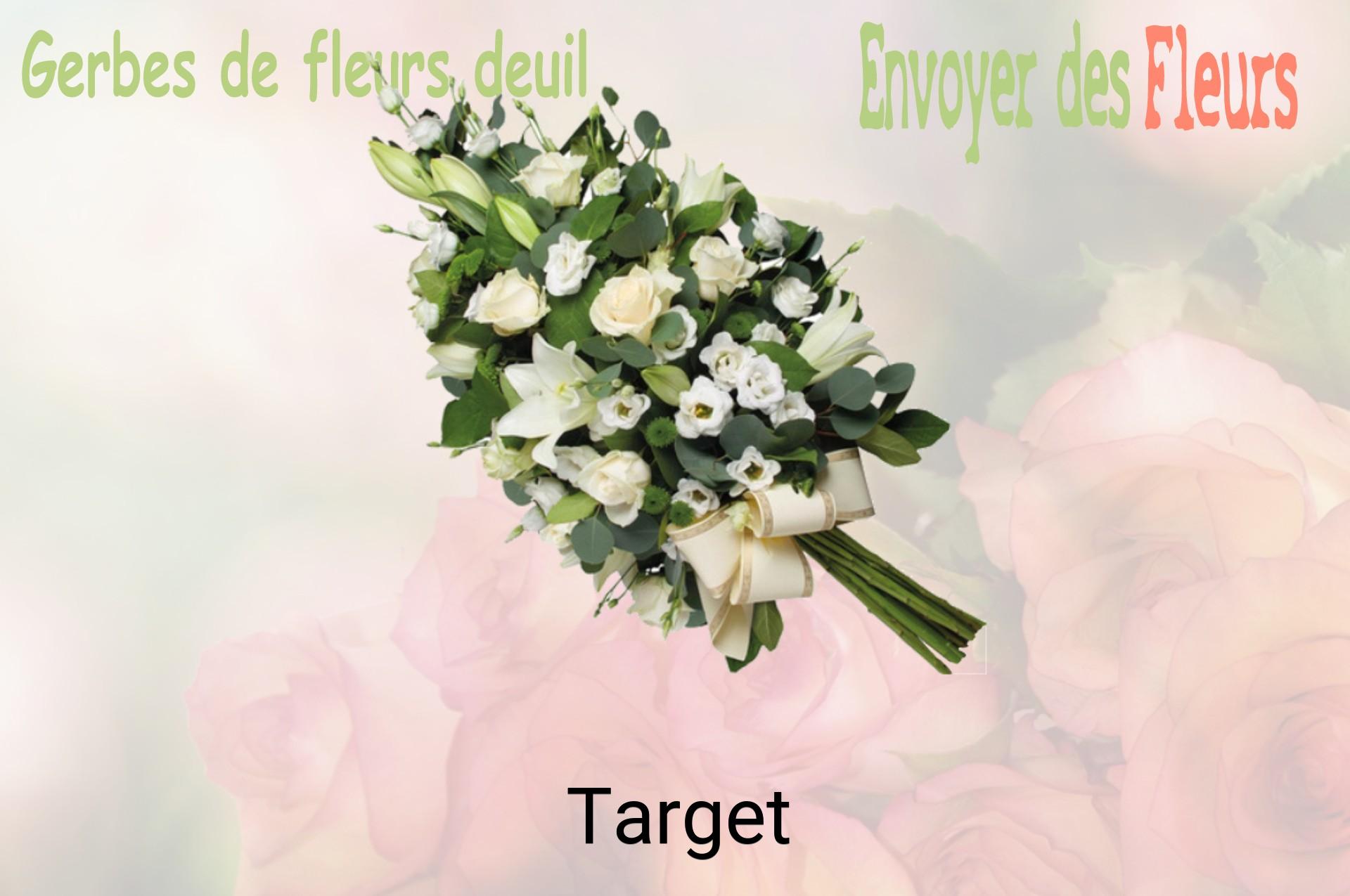 Gerbe de fleurs de deuil livrée à Target